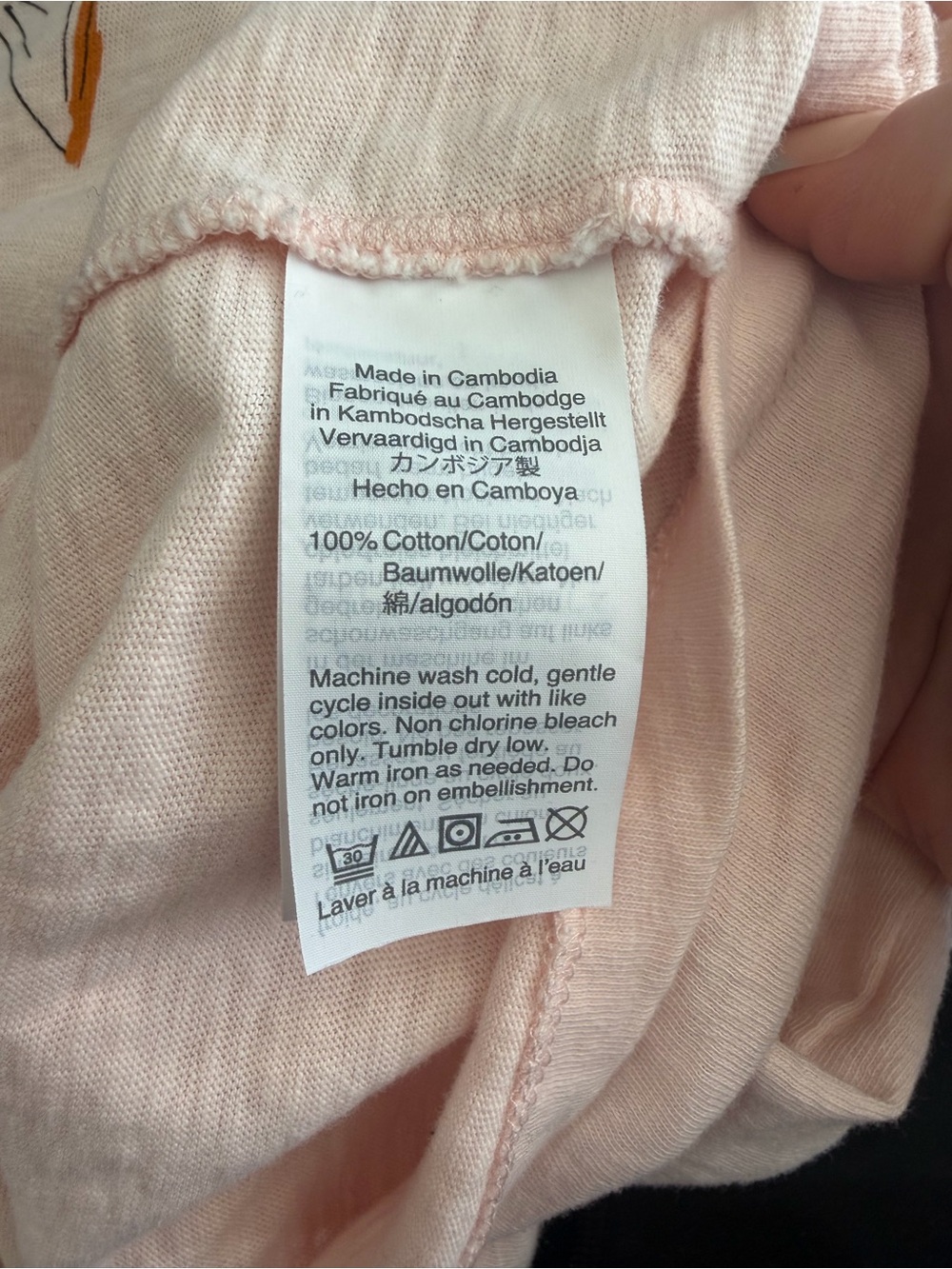 J. Crew light Pink Graphic Tee with Old Fashioned graphic - Picture 4 of 4